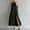 Black, variant on Thigh Length Dress House Dress Summer 2026 Sleeveless Button Down Loose Fit Knee Length Dress for Women for Honeymoon and Getaway S-XXL
