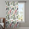 thumbnail image 4 of Farmhouse Parrots Sheer Curtains 96 Inches Long, Spring Summer Botanical Leaf Watercolor Light Filering Curtains, Privacy Drapes Simi Floor to Veiling Curtain for Living Room Bedroom Window Treatment, 4 of 9