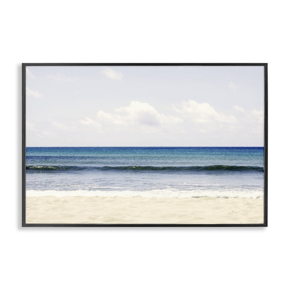Stupell Industries Transitional Summer Seaside Escape Black Framed Giclee Art, 18 x 12, by Gemma Bardot