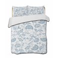 thumbnail image 2 of Light Blue Farmhouse Queen Size Down Alternative Comforter, Lightweight Comforter Quilt Bedding Set with Pillow Shams Retro Botanical Plant Fruit Leaf All Seasons Bed Comforter Duvet Insert 90"x96", 2 of 7