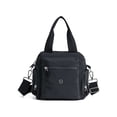 thumbnail image 2 of Gustave Small Tote Crossbody Bags for Women Nylon Multi-Pocket Shoulder Handbag Top Handle Satchels Purse Lightweight Messenger Bags with Zipper for Travel Work, Black, 2 of 9