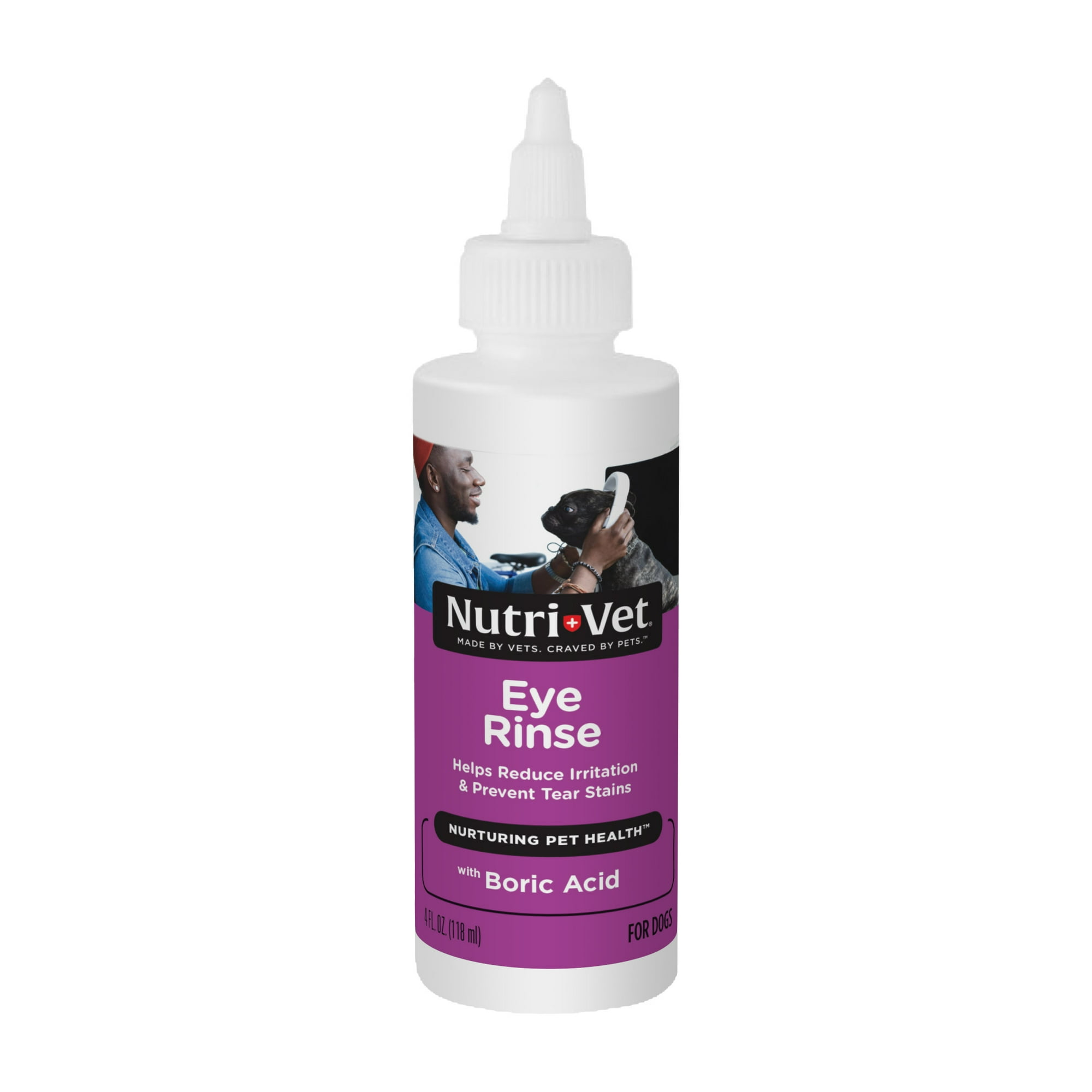 Nutri-Vet Eye Drops for Dogs - Soothes Irritated Eyes and Prevents Tear Stains - 4oz.