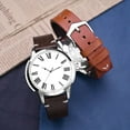 thumbnail image 3 of BISONSTRAP Men's Watch Bands, Hand-Stitched Leather Watch Straps, Quick Release, 22mm, Coffee Brown with Black Buckle, 3 of 7