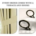 thumbnail image 2 of Amay Blackout Double Pinch Pleat Curtain Panel Ivory 50"W x 120"L- 1Panel, 2 of 5