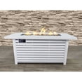 thumbnail image 3 of Living Source International Table de Foyer au Propane/gaz Naturel en Métal Blanc, 3 of 3