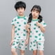 thumbnail image 1 of Conjunto de pijama absorbente de algodón para niños, ropa interior de verano, traje de algodón para niños y niñas, conjunto fino de dos piezas de manga corta de 100cm Gao Jinjia LED, 1 of 2