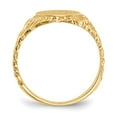 thumbnail image 2 of Auriga 10k Yellow Goldy 13.0x10.5mm Closed Back Men's Signet Ring Size- 9, 2 of 6