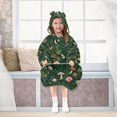 thumbnail image 7 of FORMRS Wearable Blanket Hoodie with Sleeves for Kids Cozy Flannel Sweatshirt, Green Forest Pattern, 7 of 7