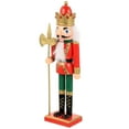 thumbnail image 1 of Christmas Wooden Cartoon Soldier Nutcracker Adorn Desktop Creative Wood Puppet Ornament, 1 of 8