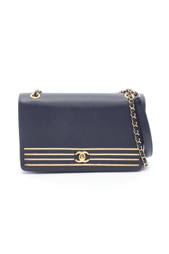 Pre-Owned Chanel Coco Mark Shoulder Bag/Handbag, Caviar Leather (Grained Calfskin), Women's,...