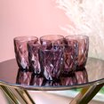 thumbnail image 2 of STP GOODS Vintage Embossed Glasses Set of 6 pcs 8.1 fl oz (240 ml) Glass Drinking Glasses Glass Tumbler Set of 6 Vintage Water Glasses Glassware for Water Cocktail, Burgundy, 2 of 8