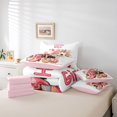thumbnail image 6 of meiyoeat Fashion Cowgirl Hat 7-Piece Twin Bedding,Western Print Bedding Comforter Set,Pink Reversible, 6 of 7