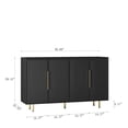 thumbnail image 4 of Resenkos Modern Buffet Cabinet with Storage, Fluted Sideboard, Adjustable Shelves, Credenza, Accent Cabinet Console Table - Black, 4 of 20