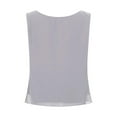 thumbnail image 2 of JanJean Débardeur Sans Manches Décontracté d'Été pour Femme, Léger en Mousseline, Camisole à Encolure Ronde, Gris, 3TG, 2 of 6