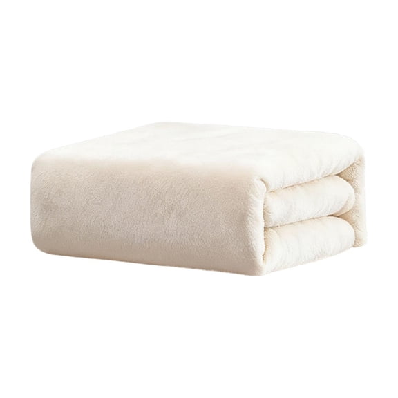 Fleece Throw Blanket for Couch,Super Soft Fuzzy Flannel Throw for Sofa, Luxury Plush Microfiber Bed Blanket, Cozy Home Decorative Velvet Gift Blanket,Fuzzy and Anti-Static(White 70x100cm)