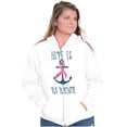 thumbnail image 3 of BCA Pink Ribbon Hope is An Anchor Womens Plus Size Graphic Zipper Hoodie Brisco Brands 4X, 3 of 5