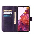 thumbnail image 4 of Allytech For Samsung Galaxy S21 Ultra Soft TPU Case,Stylish Diamond Embossed Butterfly PU Leather Shockproof Flip Wallet Holder Cover with Hand Strap.For Samsung Galaxy S21 Ultra,Purple, 4 of 5
