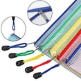 thumbnail image 4 of 10 bolsas de malla con cremallera para organizar punto de cruz y organizar el almacenamiento, tamaño carta A4 para suministros de viaje y oficina, 4 of 5
