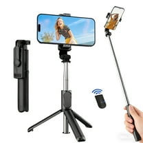 ME Selfie Stick, Wireless Shutter Remote Control, 26.8" Retractable Selfie Stick Tripod for iphone and Android Phone (Black)