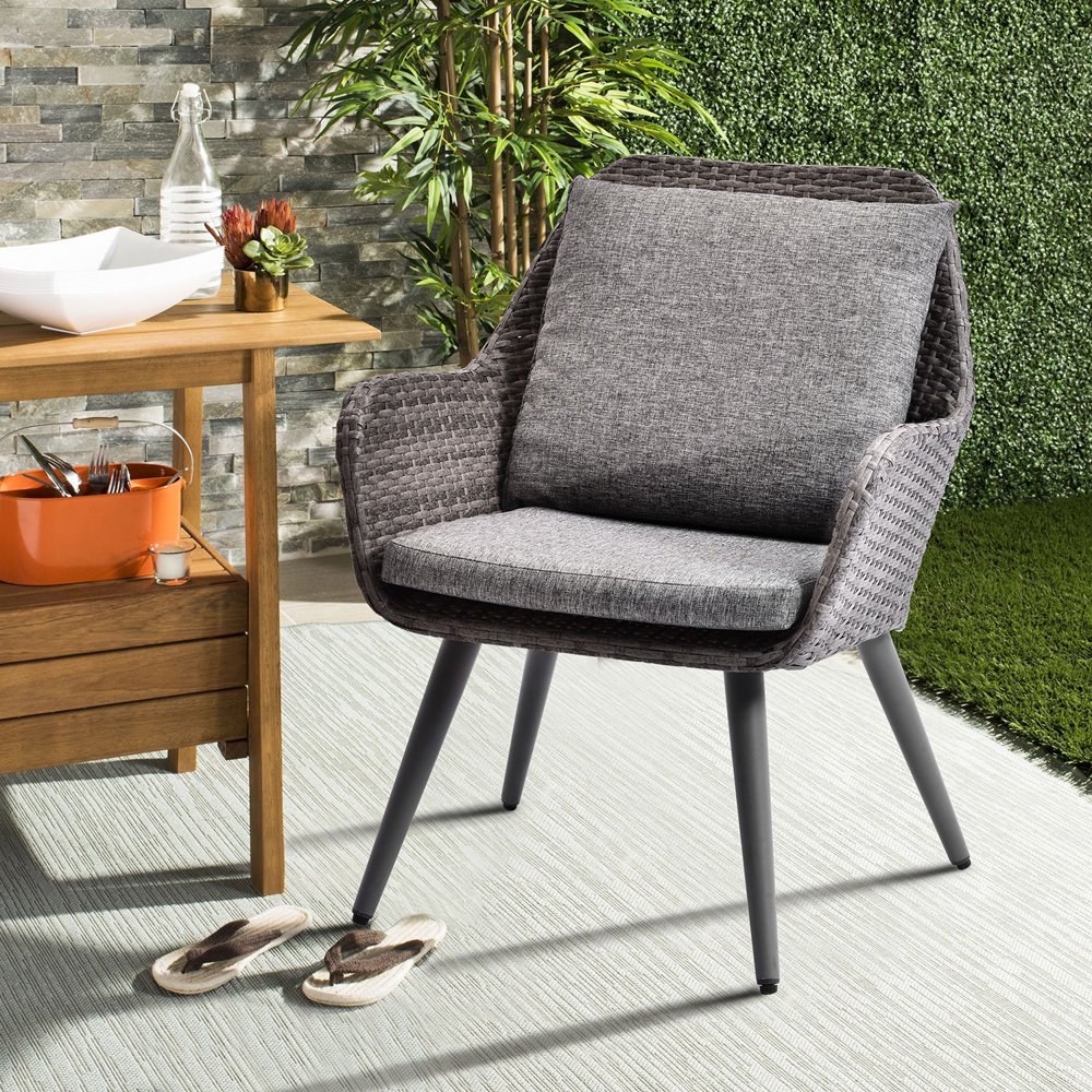 Patio PE Rattan Chair, Outdoor&Indoor Wicker Dining Chair, Accent