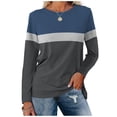 thumbnail image 1 of Pxiakgy Vente Chaude!! Tunique à Blocs de Couleur pour Femmes Hauts Décontractés à Manches Longues Col Rond Pull Tunique à Blocs de Couleur pour Femmes Hauts Décontractés à Manches Longues Col Rond Pull Noir TTG, 1 of 7