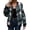 Green, variant on Checkered Plaid Zip Up Jacket for Women, Ribbed Trim Long Sleeve, Casual Everyday Fall Outerwear with Pockets, 1 Piece, S-XXL, Plus Size Friendly