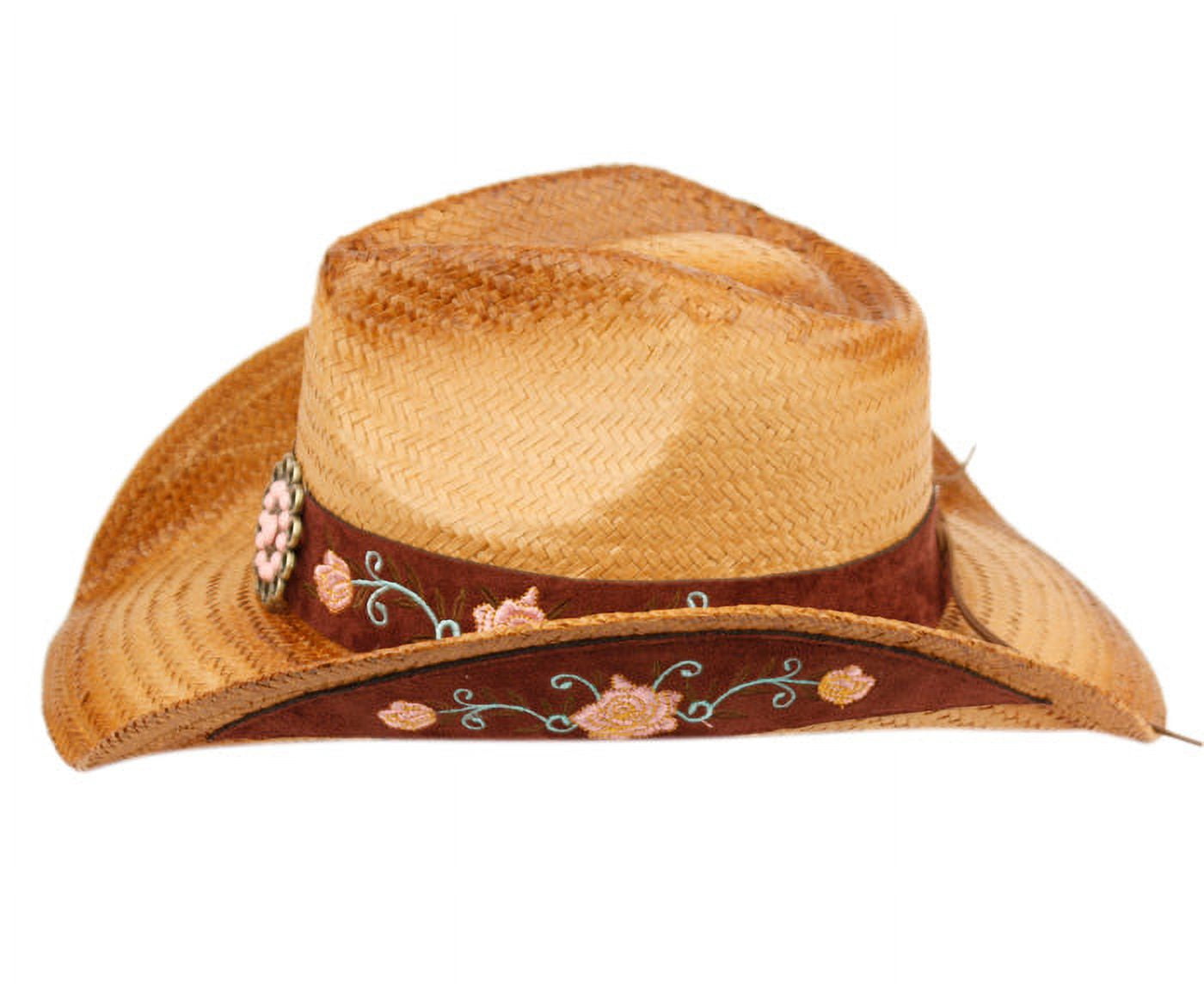 Elegant Cream Cowboy Hat with Floral Band Women main image 3