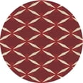thumbnail image 1 of Ahgly Company Indoor Round Patterned Valentine Red Area Rugs, 4' Round, 1 of 6