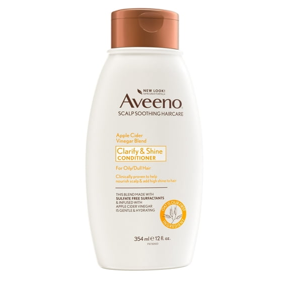 Aveeno Apple Cider Vinegar Blend Clarify And Shine Conditioner, 12 fl oz