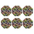 thumbnail image 2 of Pofeuu Butterfly Wild Insect Print Leather Coasters Set of 6, Round Cups Mugs Mat Pad for Home Kitchen Heat Resistant Drink Coasters,Octagon, 2 of 7
