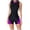 *Purple, variant on VBVC Women's One Piece Athletic Swimsuit,Ladies Zip Front Bathing Set,Sleeveless Sports Surf Jumpsuit For Women,Gray,Size L