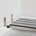 thumbnail image 5 of Hermosa 32" x 13.5" Back Wall-Mount Folding Phenolic Gray Tub Seat with 3" Slats, 5 of 8