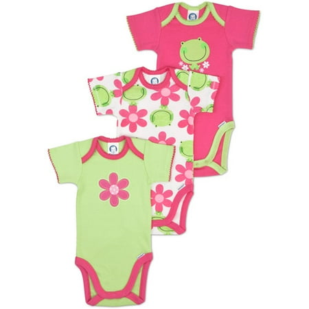 Gerber - Newborn Girls' 3-Piece Assorted Bodysuits
