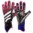 thumbnail image 1 of 1 Paire de Gants de Gardien Professionnels Motif à Rayures Respirants Mitaines de Sport en Maille 3D Rouges Taille 6, 1 of 4