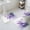Purple, variant on Lavender Bath Mat 3 Piece Bathroom Rug Set, Watercolor Purple White Floral Botanical Butterfly Non Slip Bath Rug Contour Mat and Toilet Lid Cover, Absorbent Shower Mats Soft Bath Rugs and Mats Sets