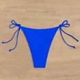 thumbnail image 4 of Women Bikini Bottoms Bikini Full Coverage Blue Mid Rise Bikini Bottom Womens Swimsuits, 4 of 5