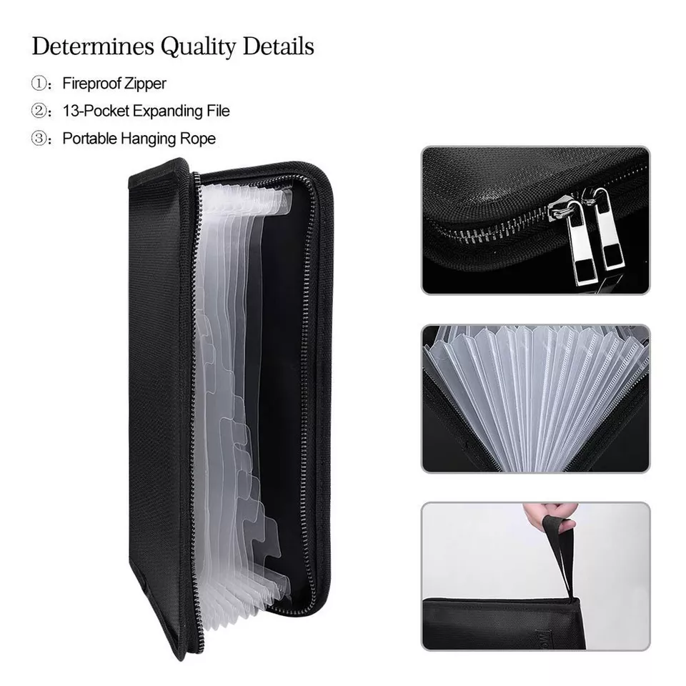 Engpow Expanding File Folder (11.4"X6.3") A5 Size Document Organizer Fireproo...