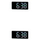 thumbnail image 1 of Reloj despertador digital LED Moyic Indicador de temperatura estilo simple Concha blanca/colorida 2Conjunto, 1 of 6