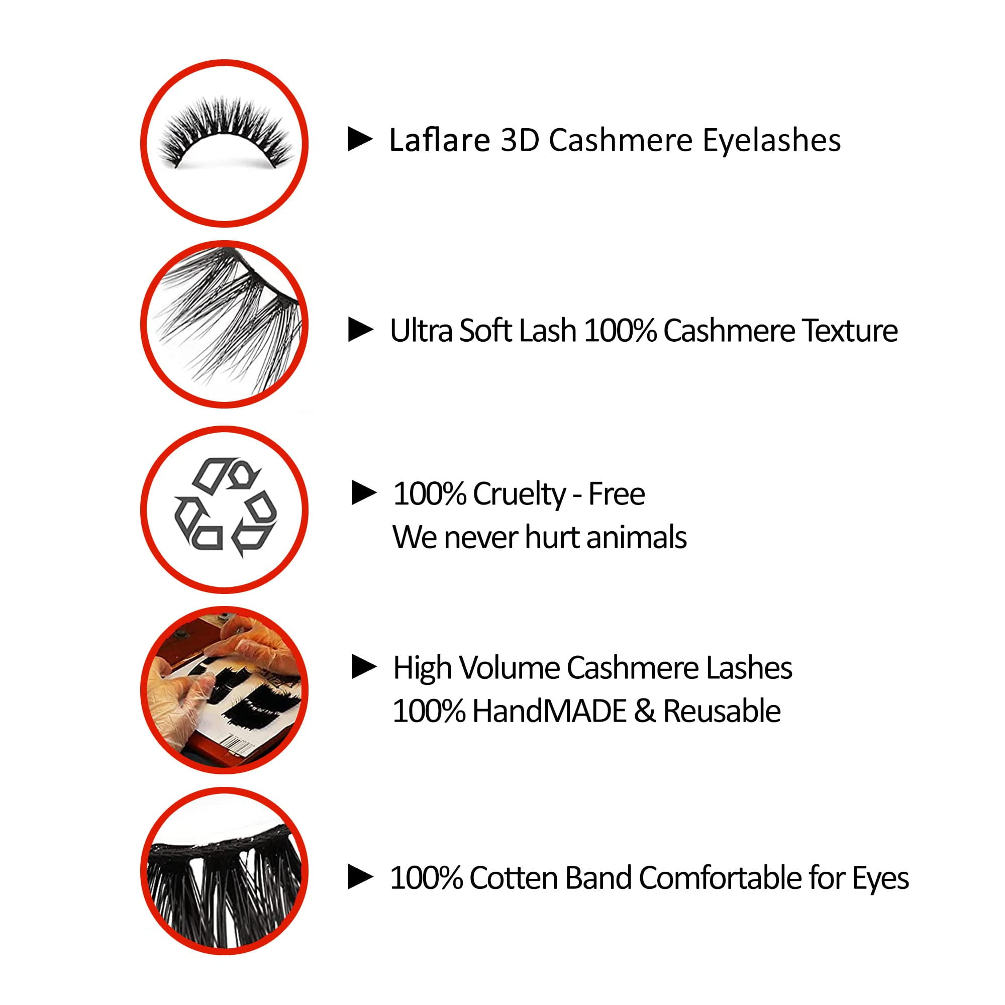 LAFLARE 3D CASHMERE GLAM LASHES #CG204