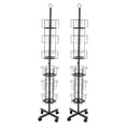 thumbnail image 6 of ToppiJoy 2Pcs 6 Tiers Rotating Greeting Card Rack, 24 Pockets Gift Card Display Stand Spinning for Offices, Shopping Malls, 6 of 11