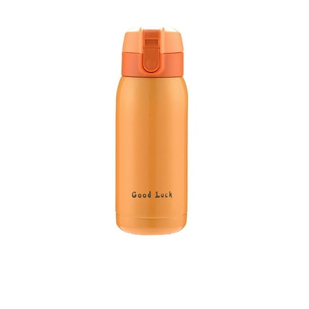 

Worallymy Vacuum Flask Bottle Stainless Steel Insulated Cup Travel Outdoor Water Bottles Cups with Press Lid for Home Office Drinkware Orange 360ml