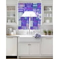 thumbnail image 3 of Happy 10th Birthday Swag Kitchen Curtains Sets for Windows 24 Inch Length, Purple Bows Balloons Cakes Polka Dot Short Window Curtain Panels Swags Valances and Tiers 3 Piece Set for Cafe/Dining Room, 3 of 5