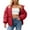 r-33Red1, variant on Females Winter Coat Solid Color Petite Warm Thickened Down Alternative Filled With Stand Collar Fashionable For Daily Casual Street Style Lovely Vacation Jacket