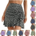 thumbnail image 2 of PUMISAS Summer Irregular Skirts For Women High Waisted Flowy Elastic Waist Printed Skirts Casual Loose Drawstring Skirts, 2 of 6
