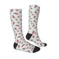 thumbnail image 4 of Lsque Watermelon Printed Crew Socks Men's Women's LightWeight Thin Casual Calf Socks ,Knee High Socks,Cotton Socks, 4 of 9
