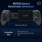BROUJOY (Bluetooth Version) Mobile Gaming Controller for IOS/Android/Switch, Phone Controller with Mechanical Button,Hall Joystick & Trigger
