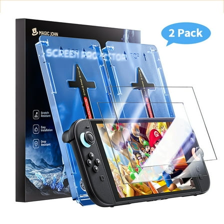 Magic John Corning Tempered Glass Screen Protector for Nintendo Switch 2 (2025) [2 Pack]