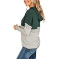 thumbnail image 3 of Women's Color Block Hoodies Fall Long Sleeve Sweatshirt Casual Drawstring Pullover Tops Striped Tunic Shirts, 3 of 5