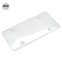 MELIVO Clear License Plate Cover Frame 2Pcs Anti-theft License Plate Cover and Frame Fits Any Standard US Plates Front And Back License Plates