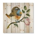thumbnail image 3 of Designart 'Bluethroat Bird Sitting On A Branch' Traditional Print on Natural Pine Wood, 3 of 5
